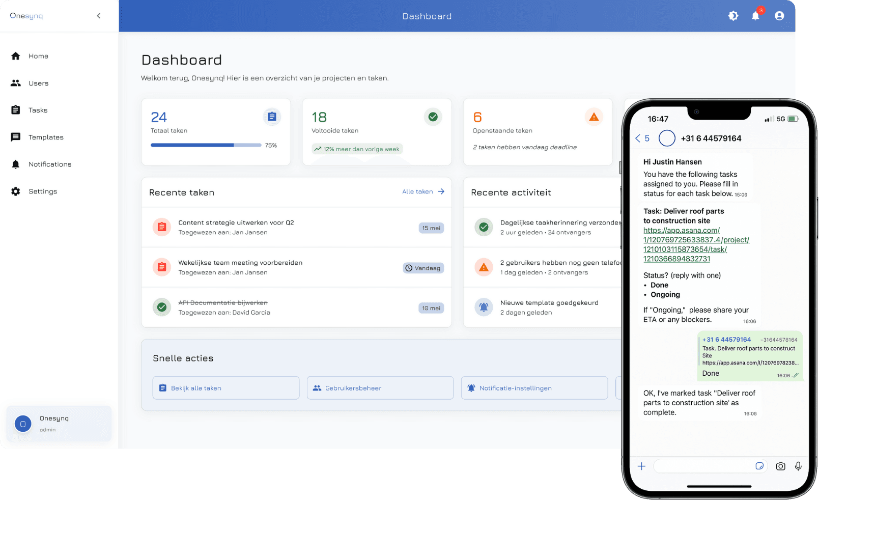 Onesynq Dashboard